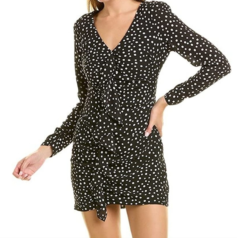 New With Tags! Likely Corinne Black & White Polka Dot Dress Size 2